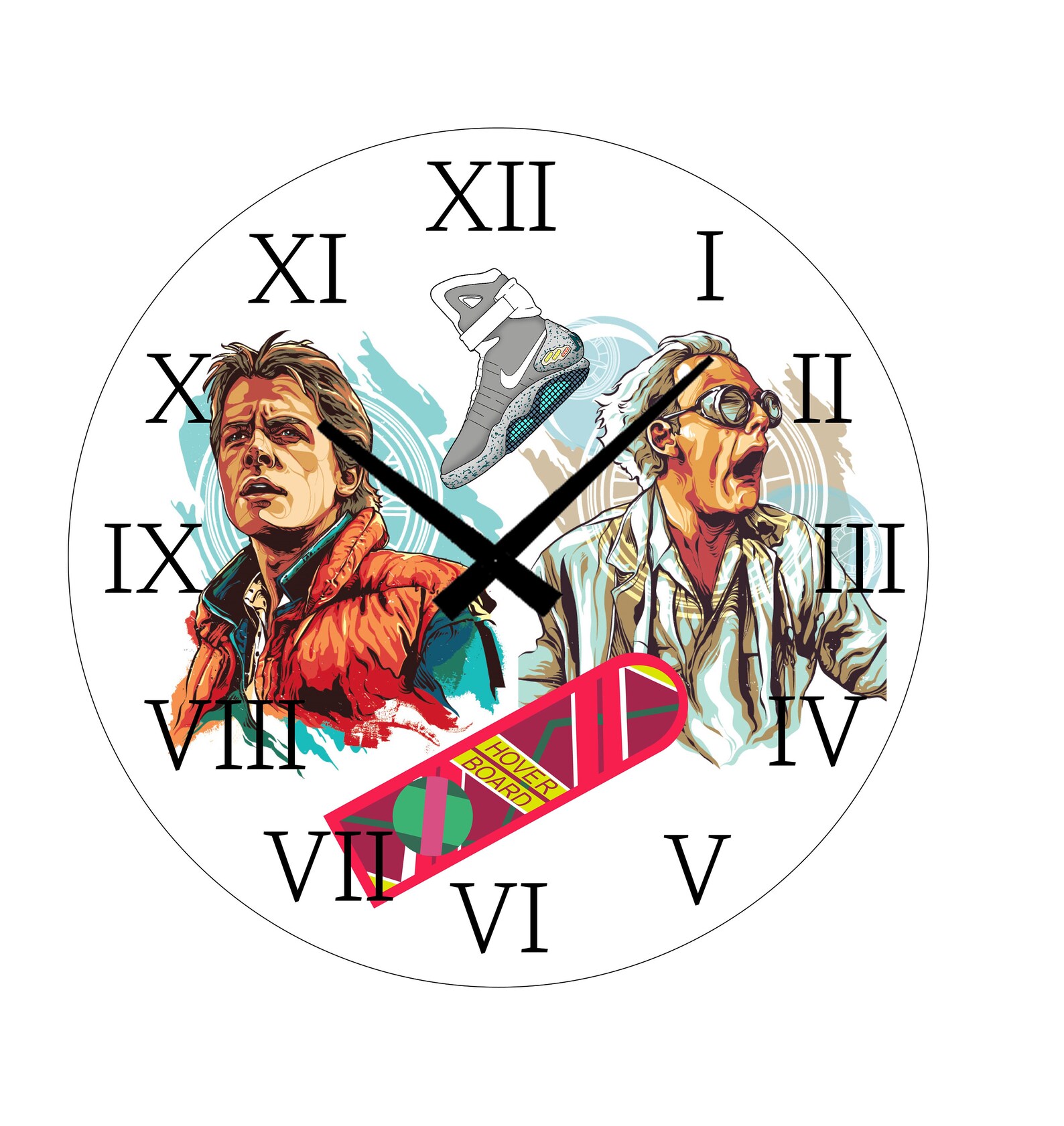 Marty Mcfly and Doc Brown Wall Clock Back to the Future Fan Etsy India