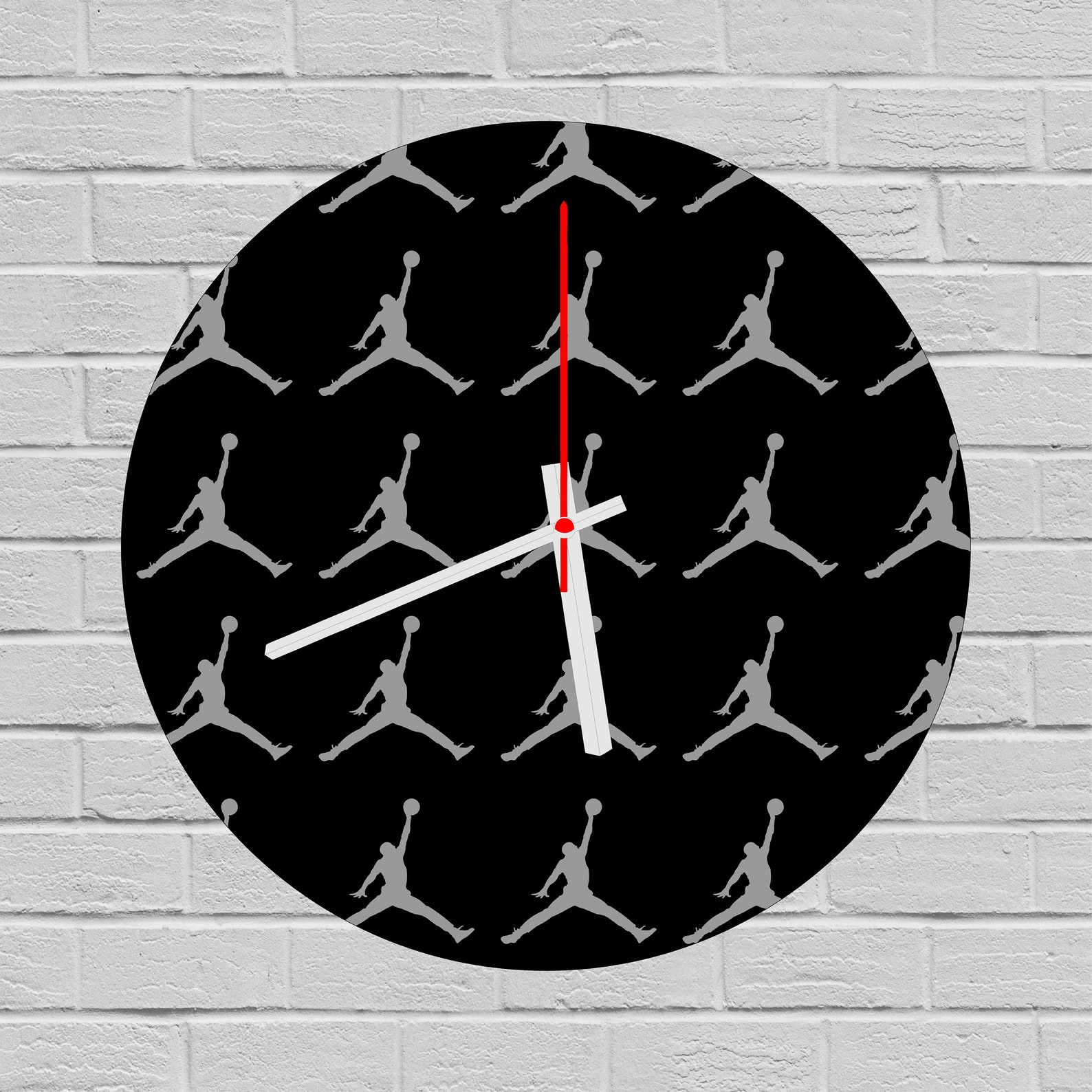 Air Jordan Pattern Michael Jordan Wall Clock NBA23 Fan Home Etsy