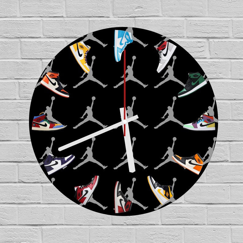 Air Jordan Sneaker Michael Jordan Wall Clock NBA23 Fan Home Etsy