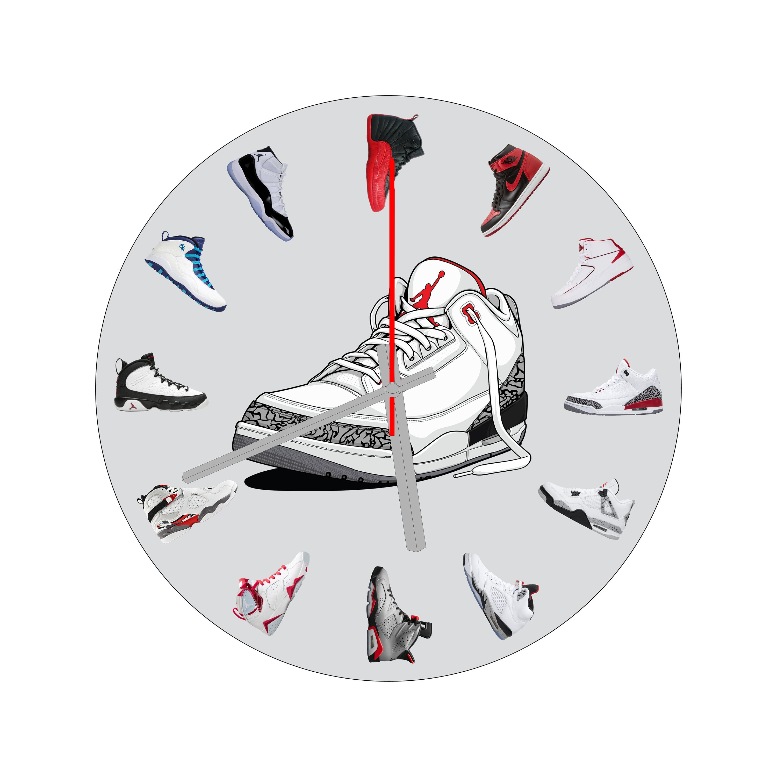 michael jordan 3d sneaker clock