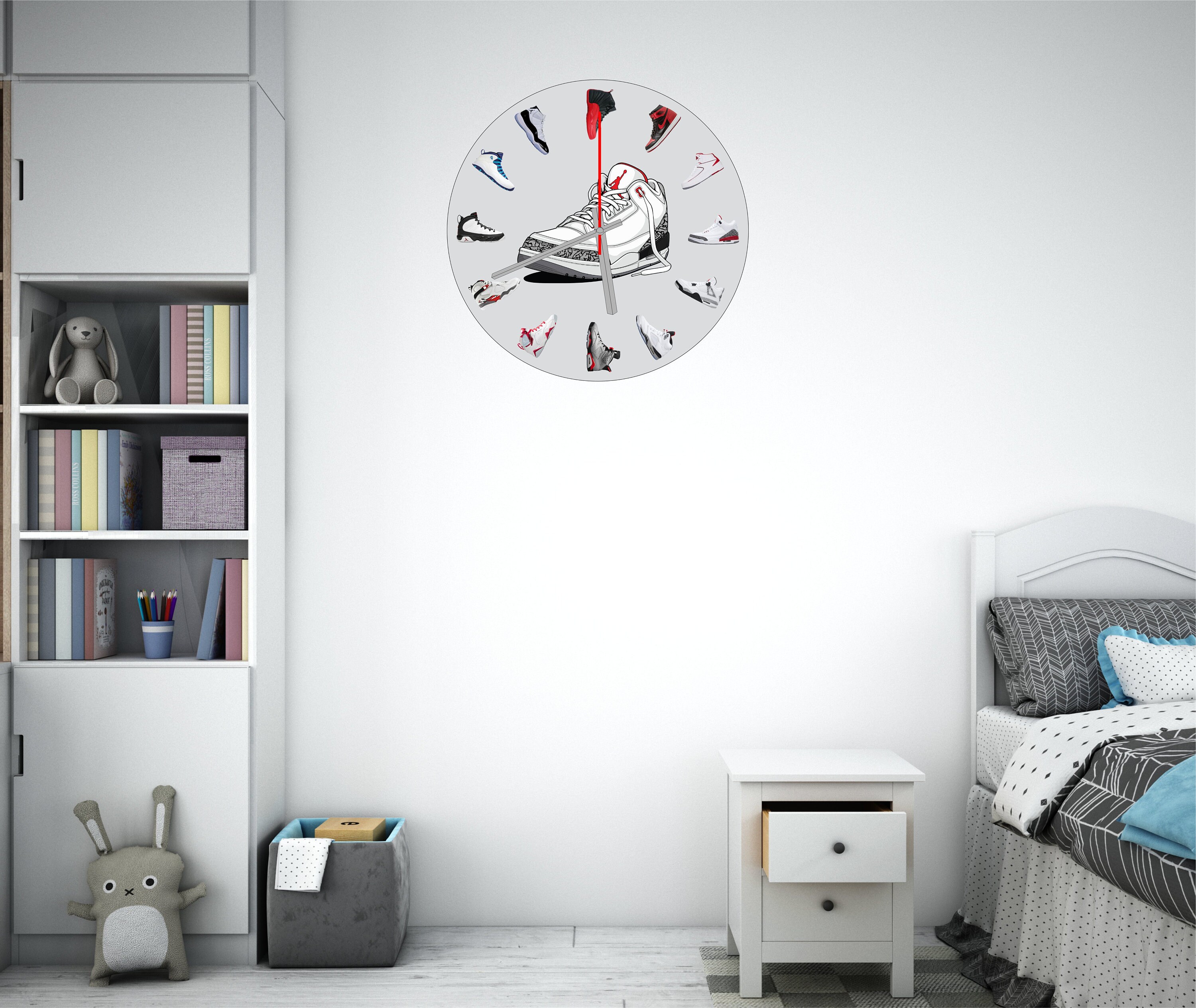 Sneaker Air Jordan 1 Wall Clock Michael Jordan Wall Clock Etsy