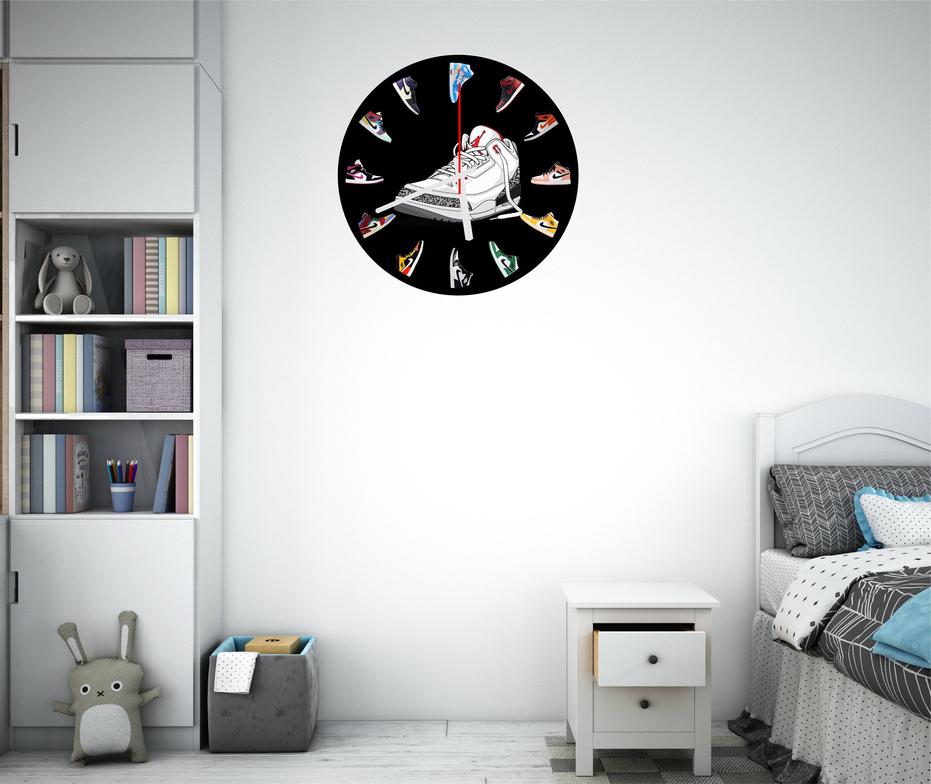 Air Jordan Sneaker Wall Clock Michael Jordan Wall Clock NBA23 Etsy