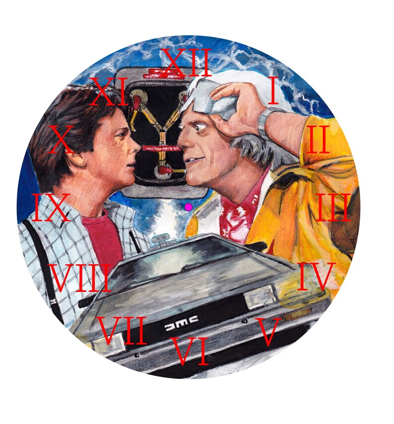 marty and doc clock