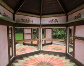 Ballet Dance Studio for Dolls 1 12 Room Box Diorama Miniature, Hexagon Room, Rustic European Folk Thatched Roof, Dollhouse Miniatures 1 12th
