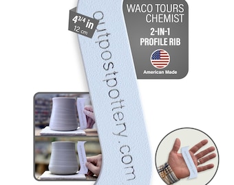 Waco Tours Pottery Profile Rib Two shapes in Profile Rib - Great Handy Tool for consistent Shape in Mugs