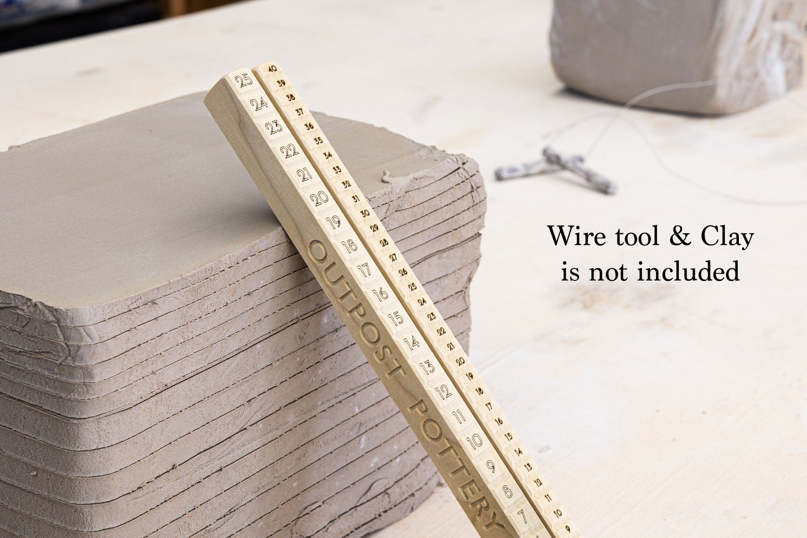 OUTPOST POTTERY Wooden Clay Slab Roller Slicer Cut Clean Etsy