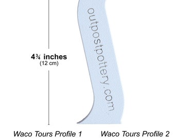 Waco Tours Pottery Profile Rib Two Shapes in Profile Rib Great Handy Tool  for Consistent Shape in Mugs 