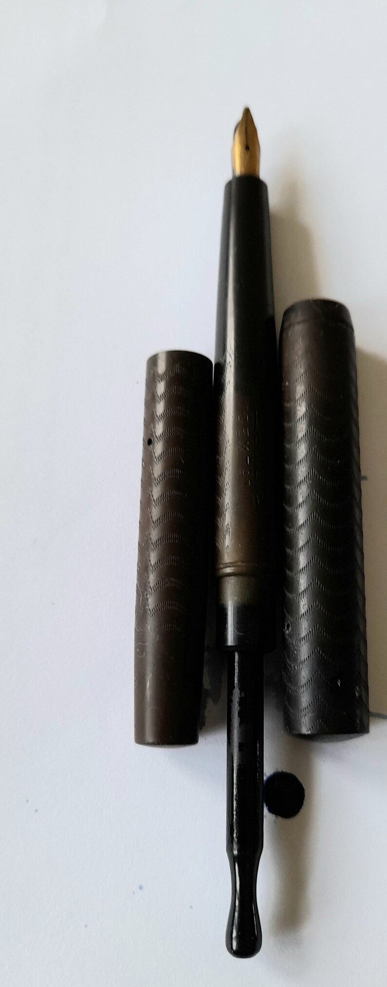 Antique Pento Dexta Hard Rubber Eyedropper Fountain Pen