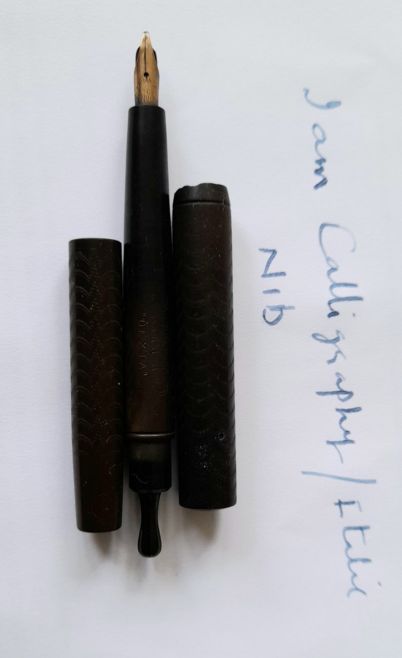 Antique Pento Dexta Hard Rubber Eyedropper Fountain Pen