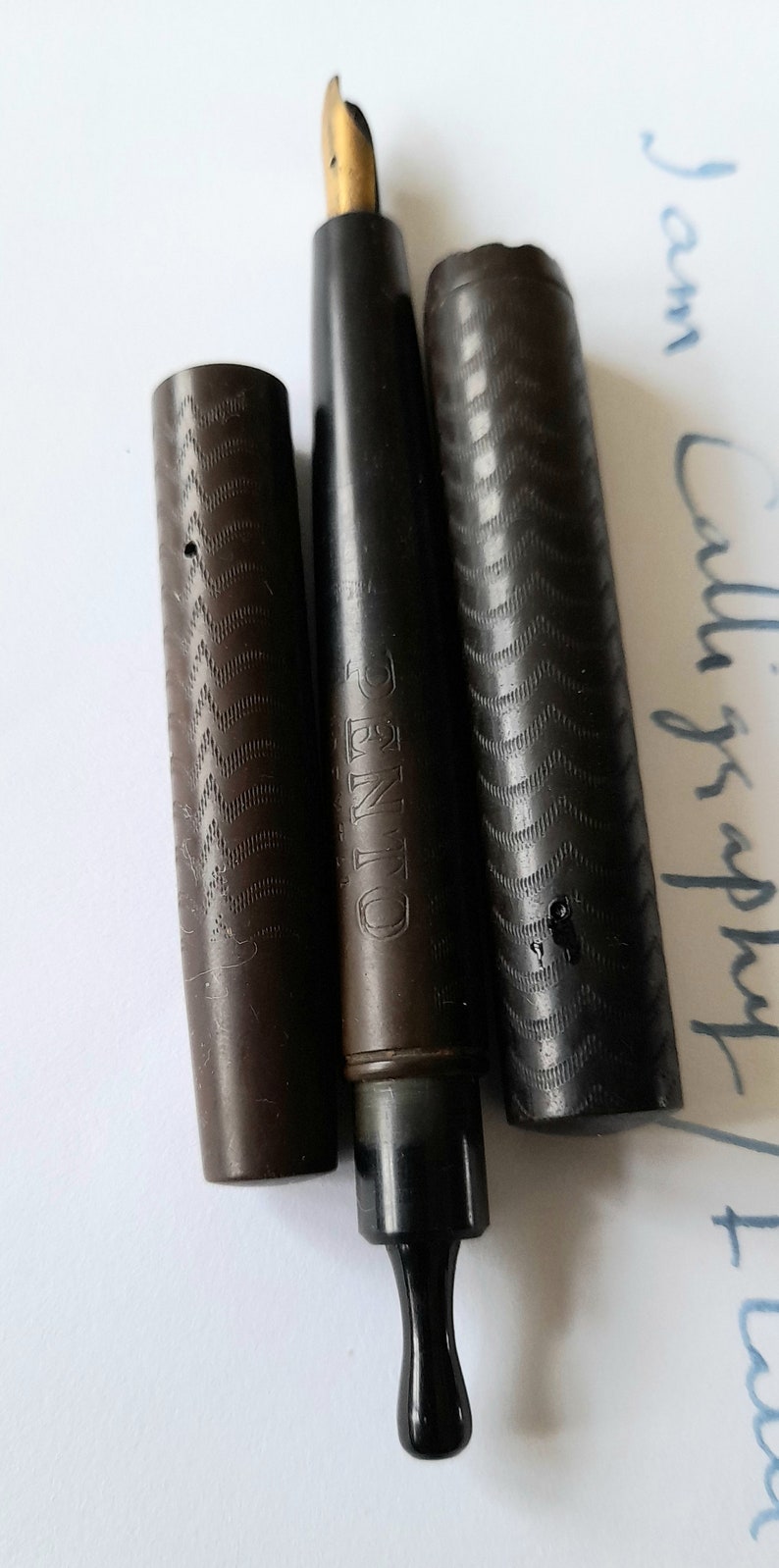 Antique Pento Dexta Hard Rubber Eyedropper Fountain Pen