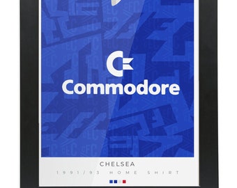 Chelsea 1991-93 Home Shirt Retro Football Print