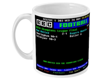 Man United v Bayern 1999 Champions League CEEFAX Ergebnis Becher