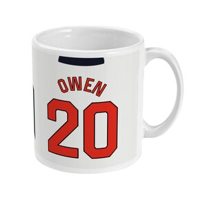 England 1998 Owen Home Shirt Retro Football Mug