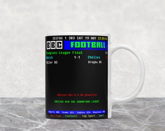 Bayern V Chelsea 2012 Champions League Finale CEEFAX Ergebnis Tasse