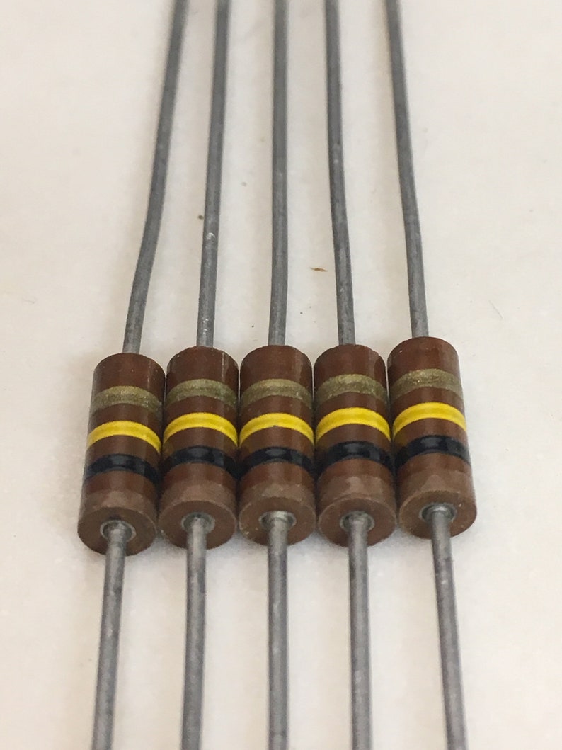 100K 1/2Watt 5 Carbon Comp Resistors from the 1960s New Old Etsy