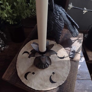Primitive Moon Star Candle Mat