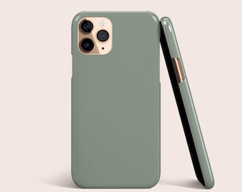 Block Solid Colour Sage Green Phone Case For iPhone 15 14 13 12 • All Models • For S24 S23 S22 S21 S10 S20 A71 A51 • For Google Pixel 8 7 6