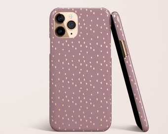 Purple Beige Dots Animal Print Phone Case for iPhone 16 15 14 13 12  | For S25 S24 S23 S22 S21 S20 A71, For Google Pixel, Polkadots, Spots