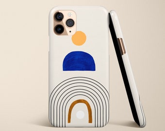 Moderne Abstrakte Regenbogen Sonne Telefon Fall für iPhone 15 14 13 12 - Alle Modelle - Für S24 S23 S22 S21 S10 S9 A71 - Für Google Pixel - Gemalt