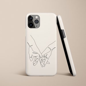 Couple Pinky Swear Phone Case - Minimalist Design for iPhone and Pixel