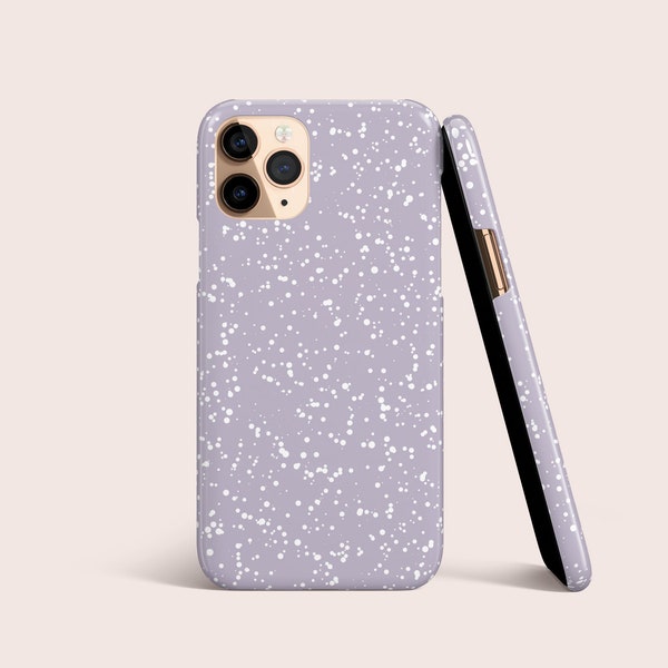 Lavender Spotty Animal Print Phone Case For iPhone 15 14 13 - All Models - For S24 SS23 22 S21 S10 - For Google Pixel - Lilac Spots Dots