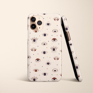 Coque de portable oeil céleste, style mystique bohème (convient à iPhone et S25 S24 (plus de modèles))