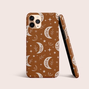 Celestial Moon Boho Floral Mystic Phone Case For iPhone 16 15 14 13 12 11 • All Models • For S25 S24 S23 S22 S21  S22  • For Google Pixel