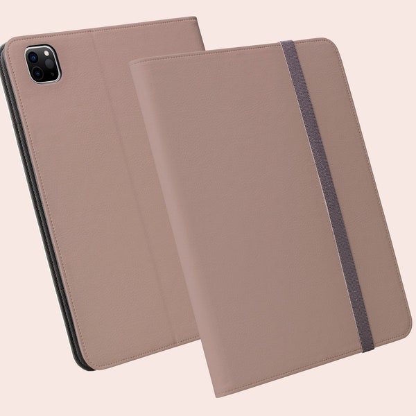 Block Solid Colour Nude Pink Case for iPad Pro 12.9,Case for iPad Pro 11,Folio Cover,For iPad Pro 12 Inch Case,Fits iPad Pro Folding Folio