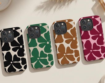 Retro Daisies Flowers Phone Case For iPhone 17, S26 S25, Google Pixel 10 • Cute Boho Flower