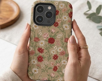 Vintage Floral Phone Case • Retro Botanical For iPhone 17, S26, Pixel 10