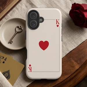 Telefonskal med King of Hearts-motiv för iPhone 17, S26 och Google Pixel