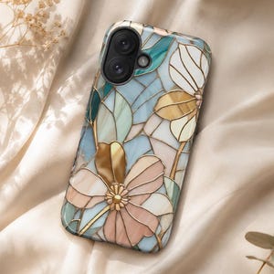 Handyhülle mit Blumenmuster in Buntglasoptik für iPhone 17, S26 & Google Pixel