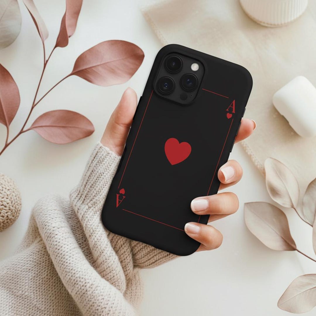 Ace of Hearts Playing Card Phone Case for iPhone 17, S26, Pixel 10