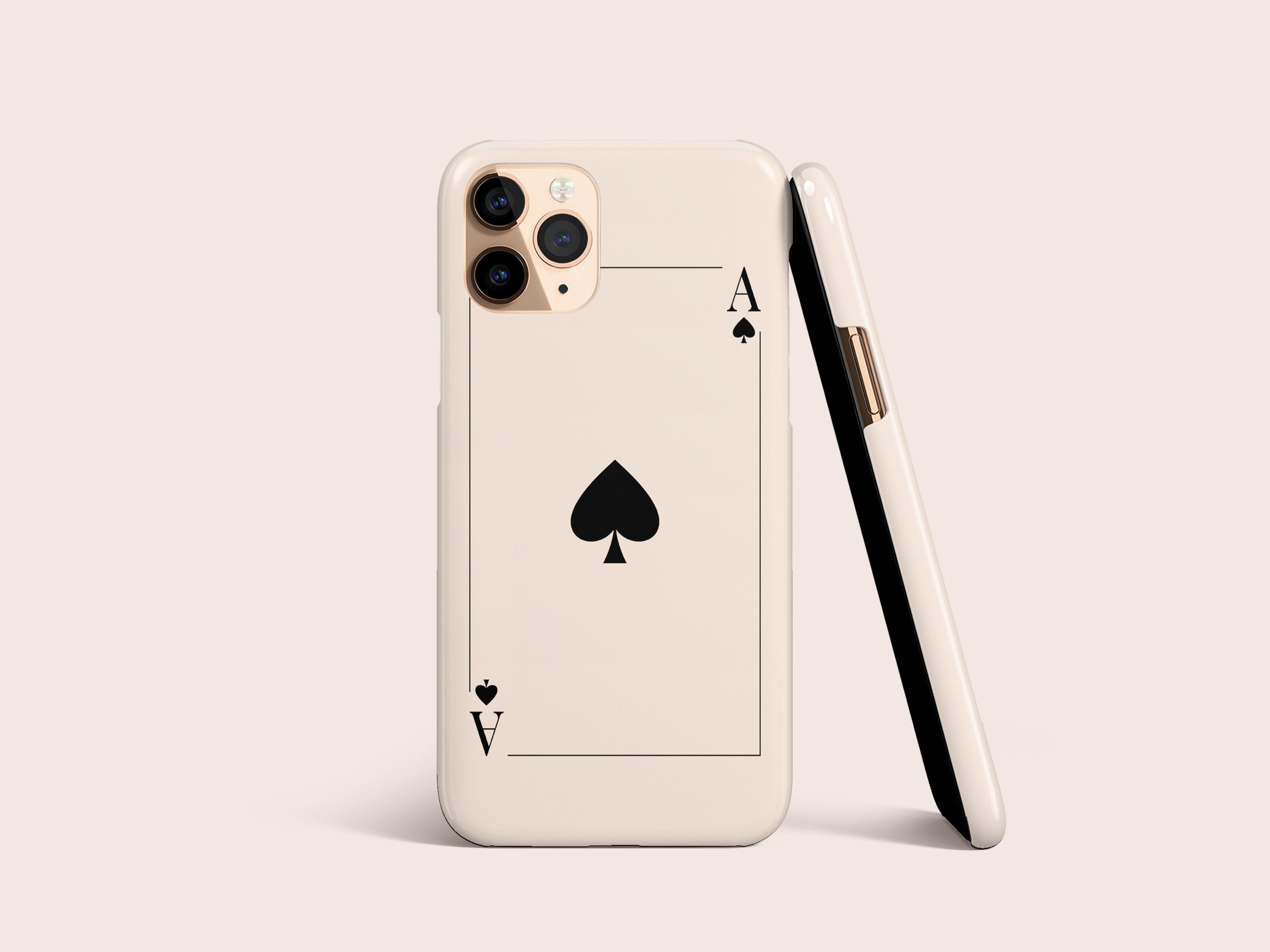 Ace of Spades Black Playing Card Case for iPhone 17 16 15 • All