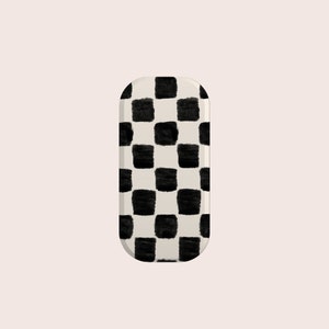 Checkered Black Retro Phone Grip, Clickit Phone Holder Stand, Phone Click-On Grip, Phone Stand, Smartphone Holder and Stand, Kickstand