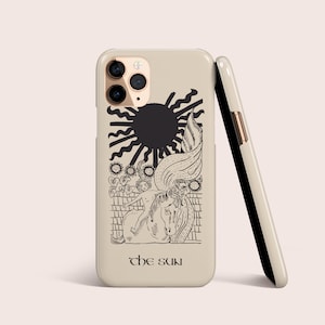 Funda de teléfono con diseño psicodélico de la carta del Tarot del Sol para iPhone 16, 15, 14, 13 y 12 • Todos los modelos • Para S25, S24, S23, S22, S21, S10 y S20 • Para Google Pixel
