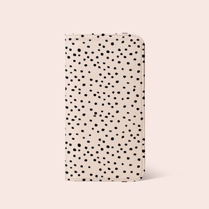 Custodia per telefono con portafoglio a pois dipinti in crema pastello per iPhone 15 14 13 12 11 8 e altro - Per S25 S24 S23 S22 S21 S20 S7 S8 S9 Note 20 - Porta carte