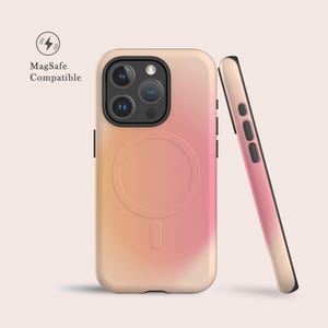 Aura Gradient Pink Orange MagSafe Case For iPhone 16 15, 14, 13 • MagSafe Compatible Case For iPhone 15, For iPhone 14 Pro, Plus & More