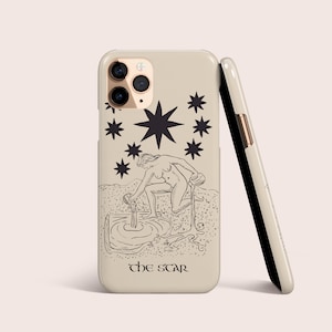 Étui de téléphone esthétique trippy The Star Tarot Card pour iPhone 16 15 14 13 12 • Tous les modèles • Pour S25 S24 S23 S22 S21 S20 • Pour Google Pixel