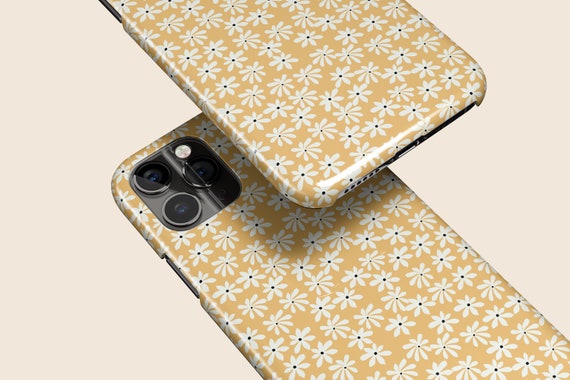 Floral Yellow Daisies Flowers Phone Case, iPhone 14 13 Pro Max, 12 11 X 8 7 6 Samsung S22 S21 S10 S20 S8 S9 Plus Ultra J7 J5 A71 A51 Google