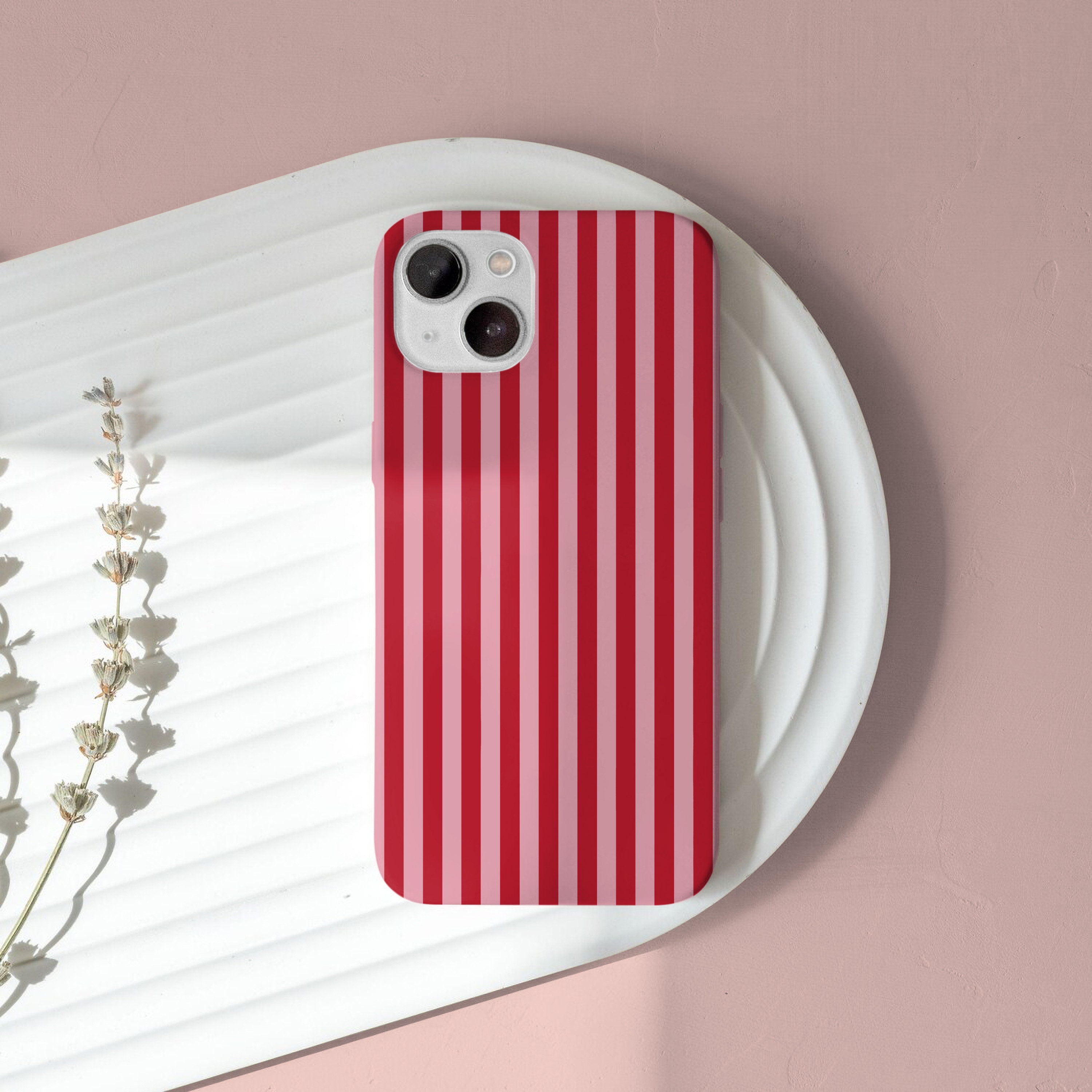 iPhone・スマホケース Society6 Fashion Girly Pink Vintage Floral Trendy Stripes Striped Printed iPhone Cases: 15, 14, Pro Max | Society6