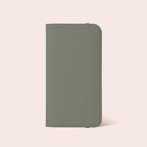 Custodia per telefono con portafoglio verde salvia a tinta unita per iPhone 15 14 13 12 11 e altro - Per S25 S24 S23 S22 S21 S20 S7 S8 S9 Note 20 - Porta carte