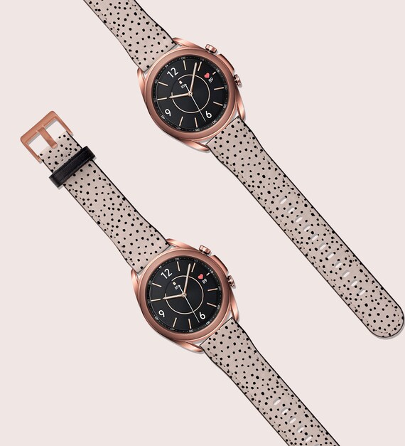 Pink Pastel Dots Small Spots Watch Band Fits G3 Watch 6 5 4 3 Strap Active Classic 40mm 41mm 42mm 45mm 46 Vegan Leather Bronze Etsy Australia