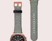 Sage Green Painted Dots Small Watch Band, Fits G3 Watch 6 5 4 3 Strap, Active, Classic, 40mm 41mm 42mm 45mm 46, Vegan Leather