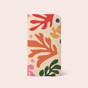 Matisse La Gerbe Abstrakte Brieftasche Brieftasche für iPhone 15 14 13 12 11 XR & mehr - Für S25 S24 S23 S22 S21 S20 S8 S9 Note 20 - Kartenhalter