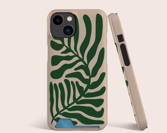 Leaf Retro Matisse Botanical Green Phone Card Case,Card Slot Case,Card Storage Phone case For iPhone 16 15 14 13, For S22 S21 Ultra & More