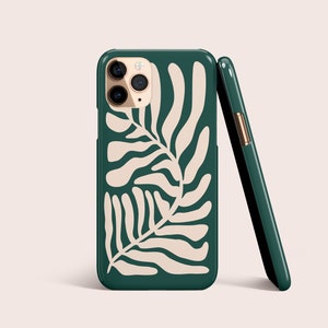 Leaf Retro Matisse Botanical Phone Case For iPhone 16 15 14 13 12 All Models • For S25 S24 S23 S21  S20   A71 • For Google Pixel 8 7 6