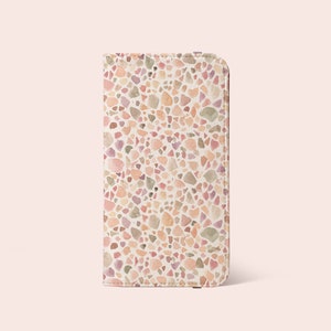 Custodia per telefono con portafoglio colorato in acquerello Terrazzo per iPhone 15 14 13 12 11 e altro - Per S25 S24 S23 S22 S21 S20 S8 S9 Note 20 - Porta carte