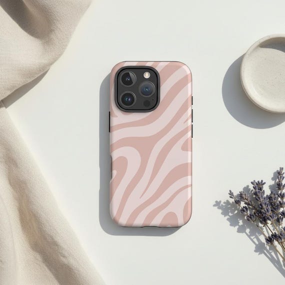 Pink Zebra Stripes Phone Case • Magsafe Animal Print for iPhone 17, S26 and Pixel 10