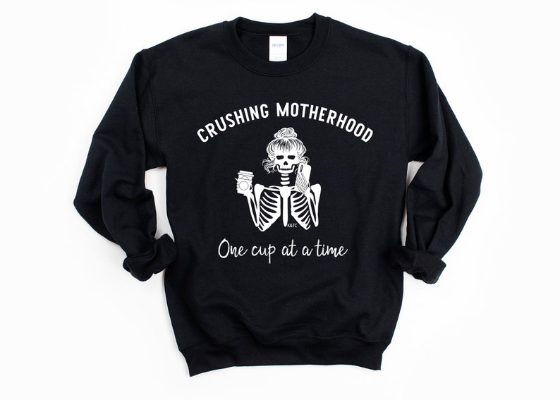 Crushing Motherhood|Soft Crewneck Sweater|Mom Graphic Tee|Long Sleeve|Mama love|Mom Life Shirts For Moms|Girl Mom|Boy Mom|Lightweight Tees